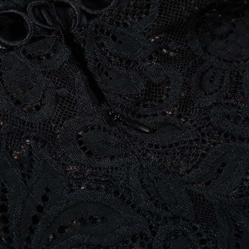 Deep V Lace Bodysuit - Long Sleeve